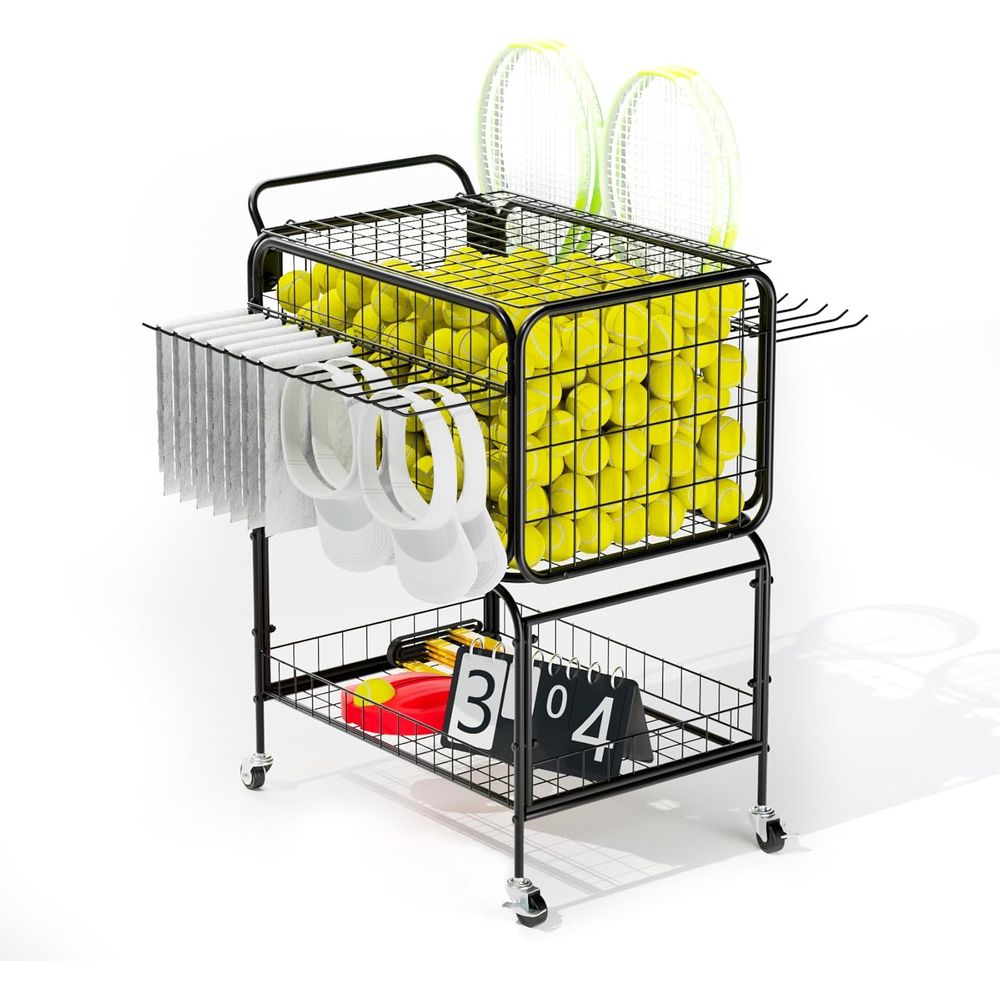 Sports Equipment Basketball - Portable Tennis Ball Cart for 350