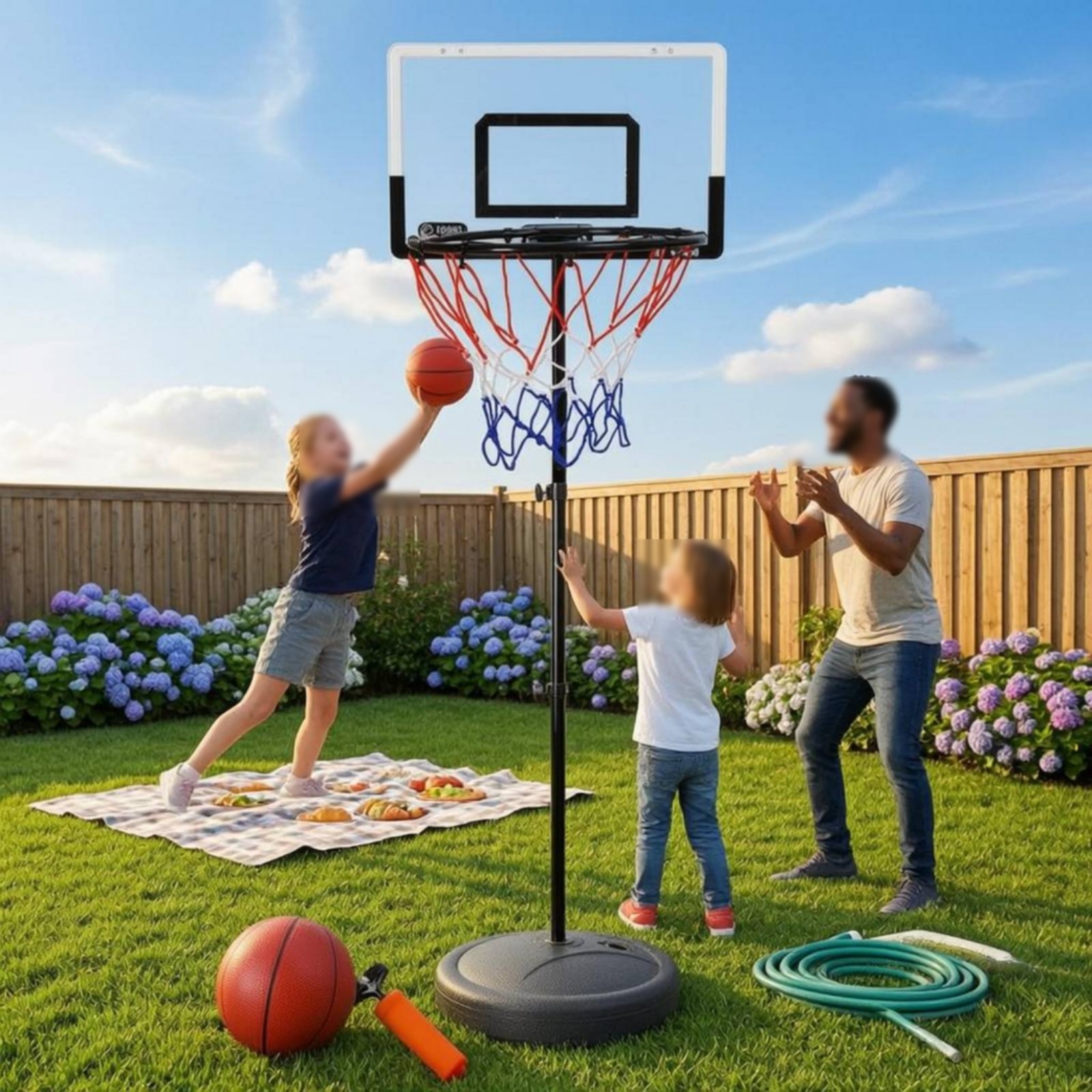 Portable Basketball Stand Rect - Sports Equipment Basketball ulasan dan harga