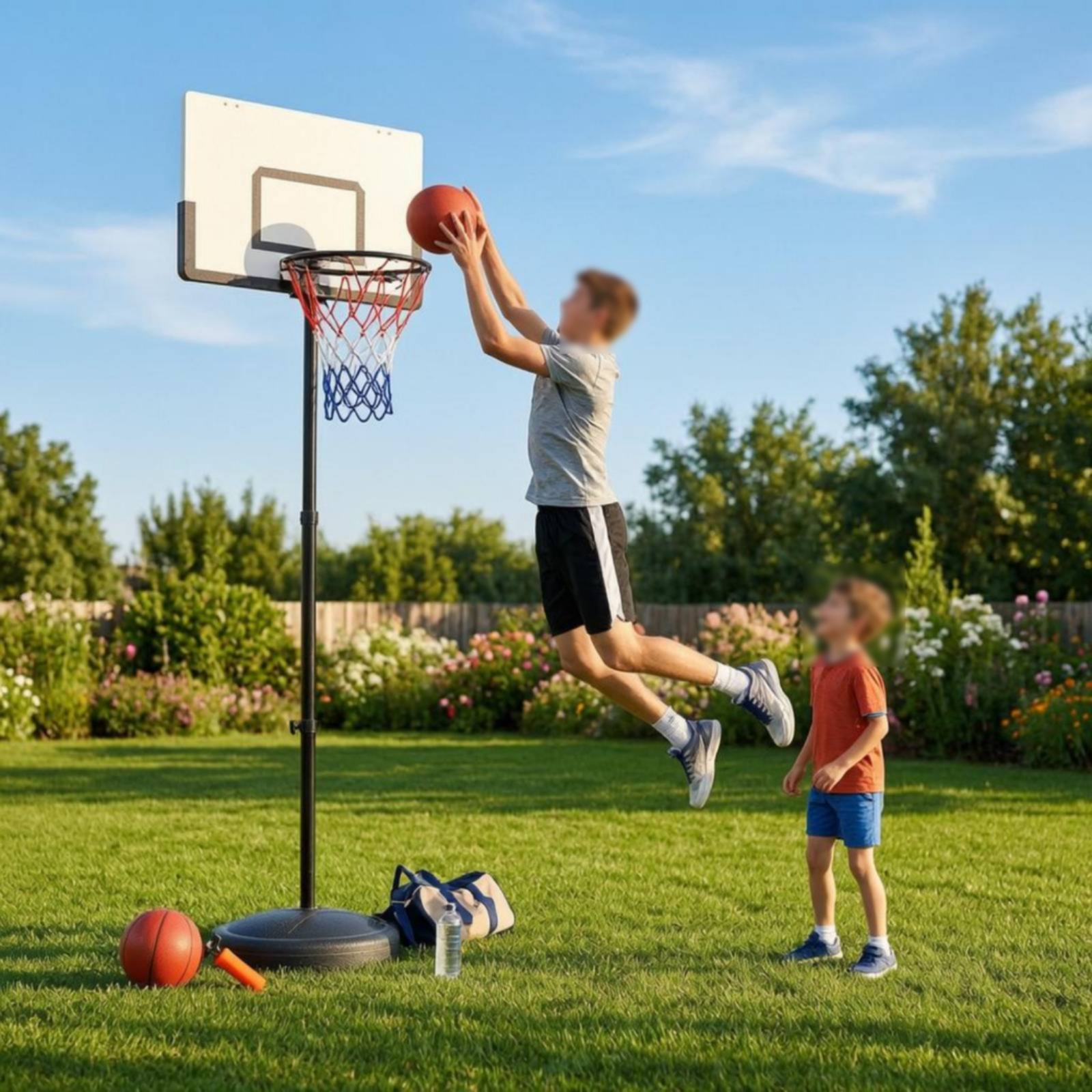 Portable Basketball Stand Rect - Sports Equipment Basketball ulasan dan harga