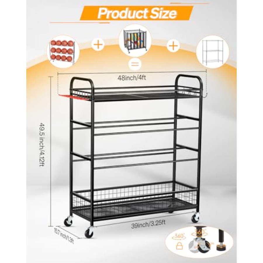 Garage Sports Equipment Organi - Sports Equipment Basketball ulasan dan harga