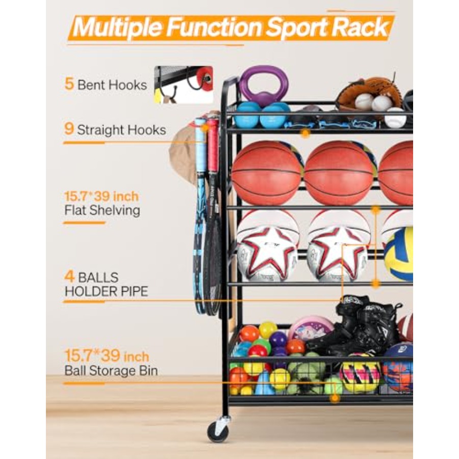 Garage Sports Equipment Organi - Sports Equipment Basketball ulasan dan harga