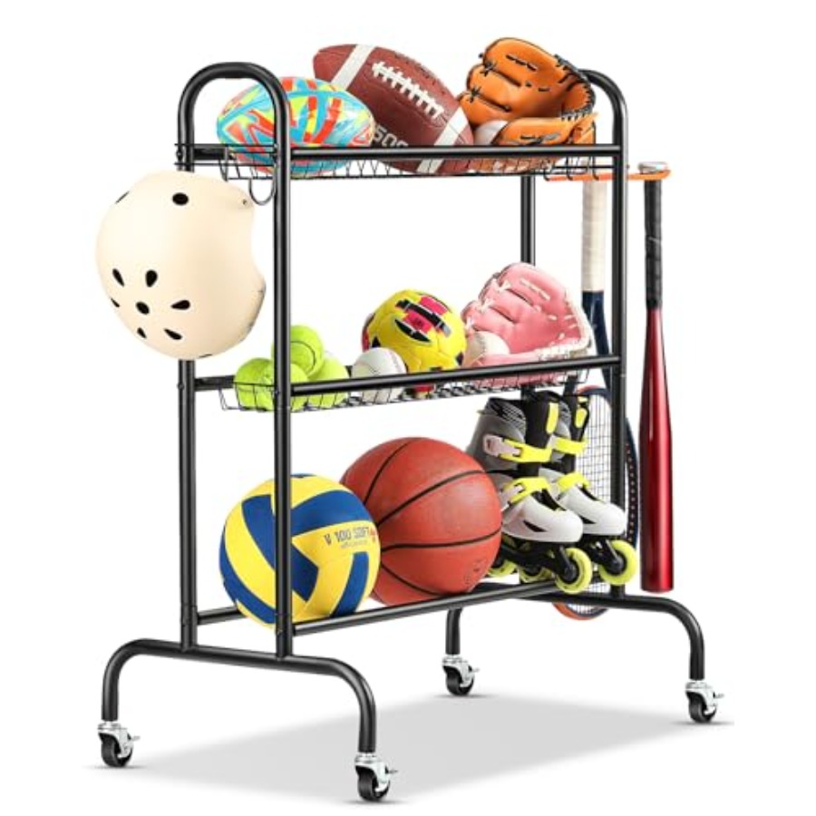 Basketball Rack Rolling Basket - Sports Equipment Basketball ulasan dan harga