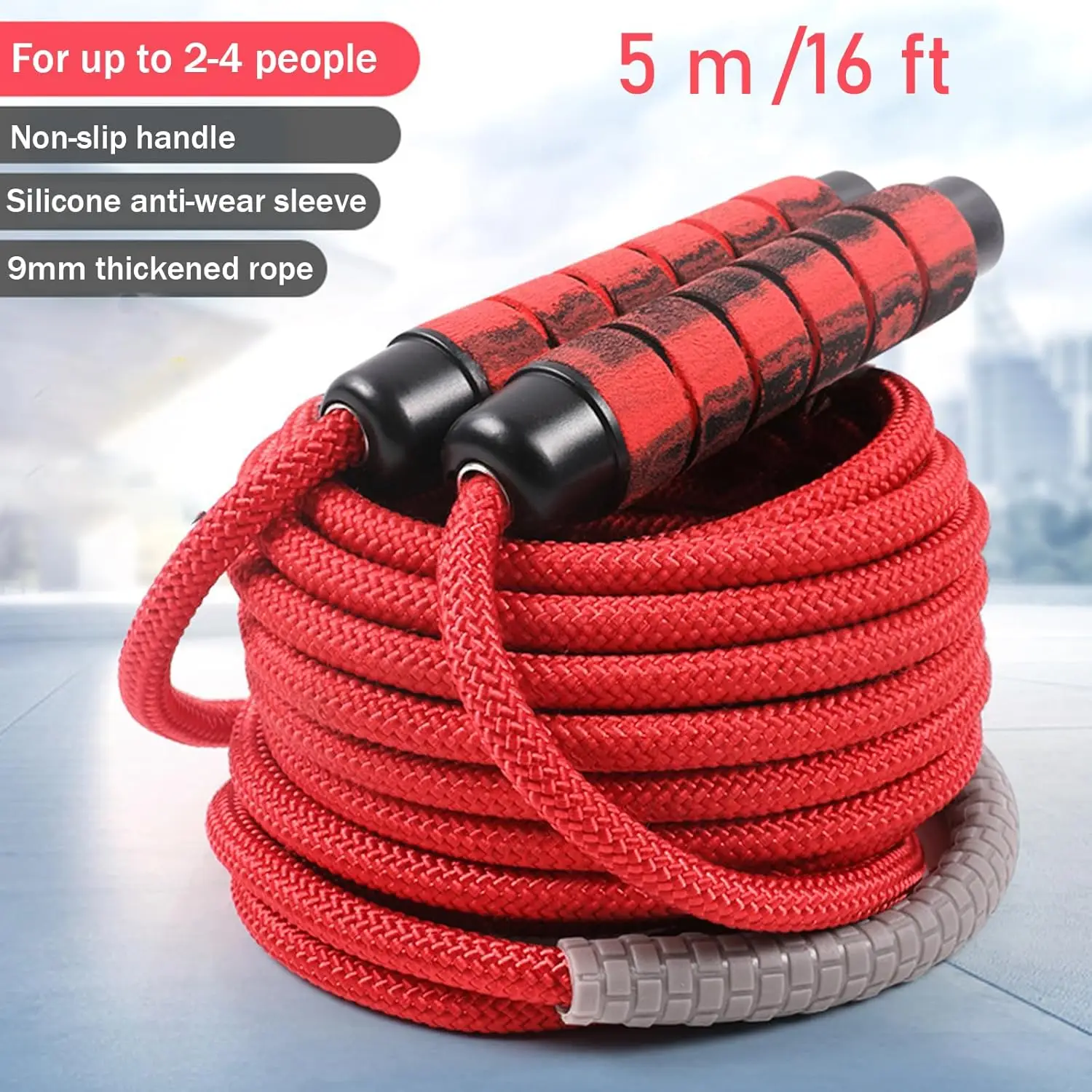 16FT Adjustable Long Jump Rope - Jump Rope Double Dutch ulasan dan harga
