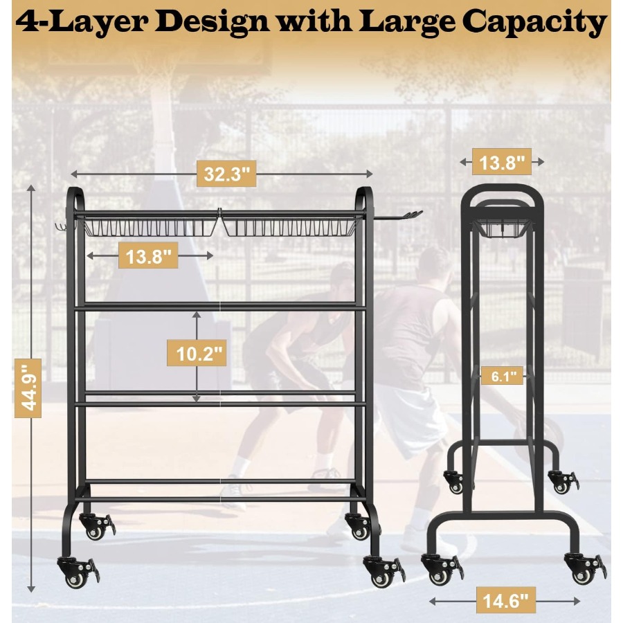 Basketball Racks Holder for Ba - Sports Equipment Basketball ulasan dan harga