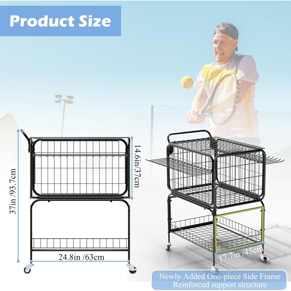 Portable Tennis Ball Cart for  - Sports Equipment Basketball ulasan dan harga